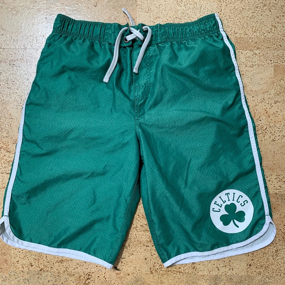 Boy’s NBA Celtics Bathing Suit EUC Size 18